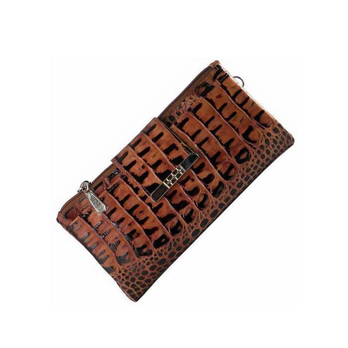 Кошелёк женский, 2 отдела для купюр, для монет, для кредитных карт, цвет коричневый