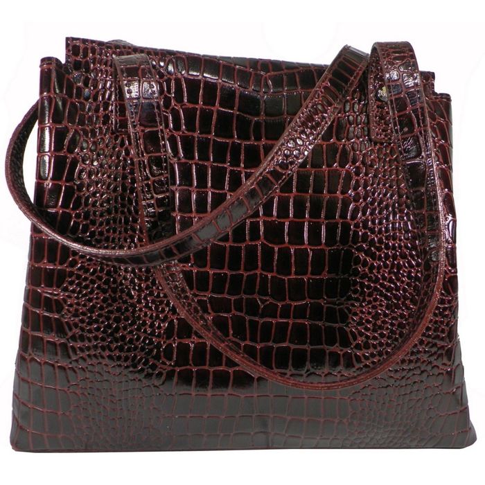 Сумка женская на молнии, цвет бордовый