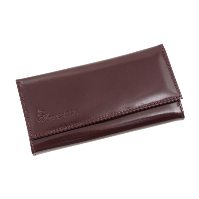 Кошелёк женский на кнопке, 3 отдела для купюр, для монет, для кредитных карт, цвет бордовый