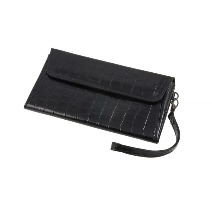 Портмоне мужское, отдел для купюр, отдел для монет, для карт, для документов, цвет чёрный