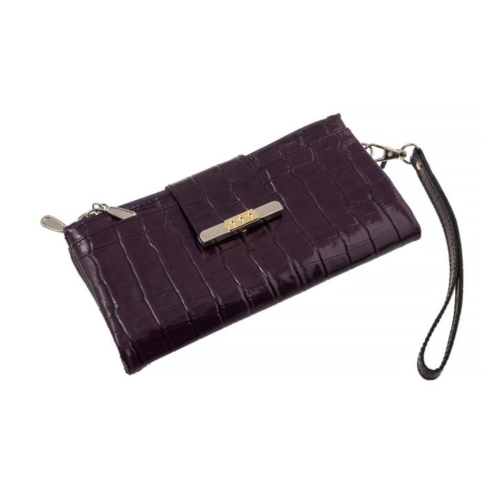 Кошелёк женский, 2 отдела для купюр, для монет, для кредитных карт, цвет фиолетовый