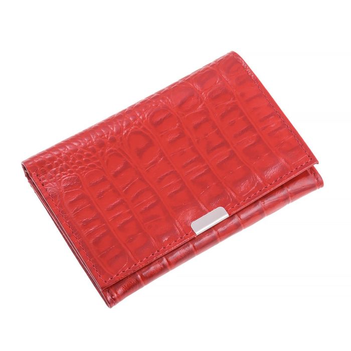 Портмоне женское, 1 отдел для купюр, для монет, для кредитных карт, цвет красный