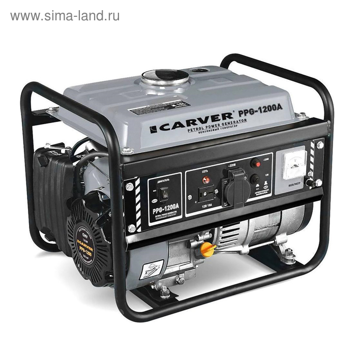 генератор carver ppg 3900 бенз 2 8 3 0квт 220в бак 15л обмотка медь Генератор CARVER PPG- 1200А, бенз., 0.9/1.05кВт, 220В, бак 6 л