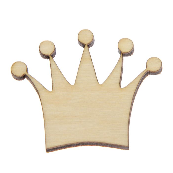 Декоративный элемент из фанеры "Корона" 3,5х4х0,4см (ДЕК-025)