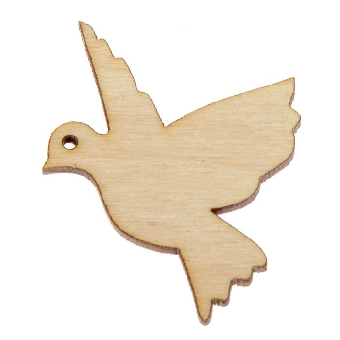Декоративный элемент из фанеры "Птичка" 3,5х4х0,4см