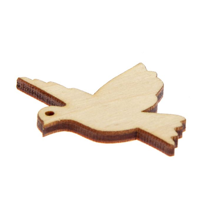 Декоративный элемент из фанеры "Птичка" 3,5х4х0,4см
