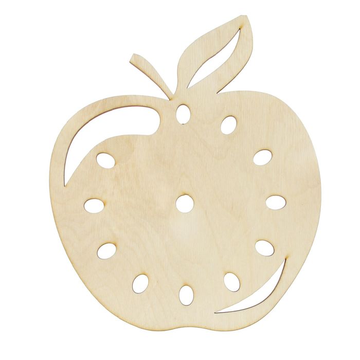 Основа для часов из фанеры "Яблочко"d=25см, толщина 0,4см (ЗДЧ-006)