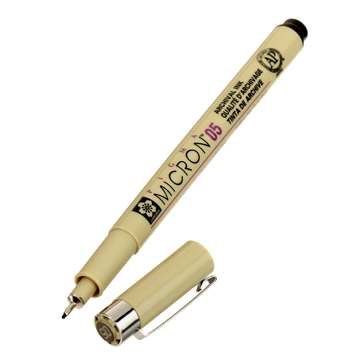 Ручка капиллярная набор Sakura Pigma Micron 6 штук (0.2, 0.25, 0.3, 0.35, 0.45, 0.5)
