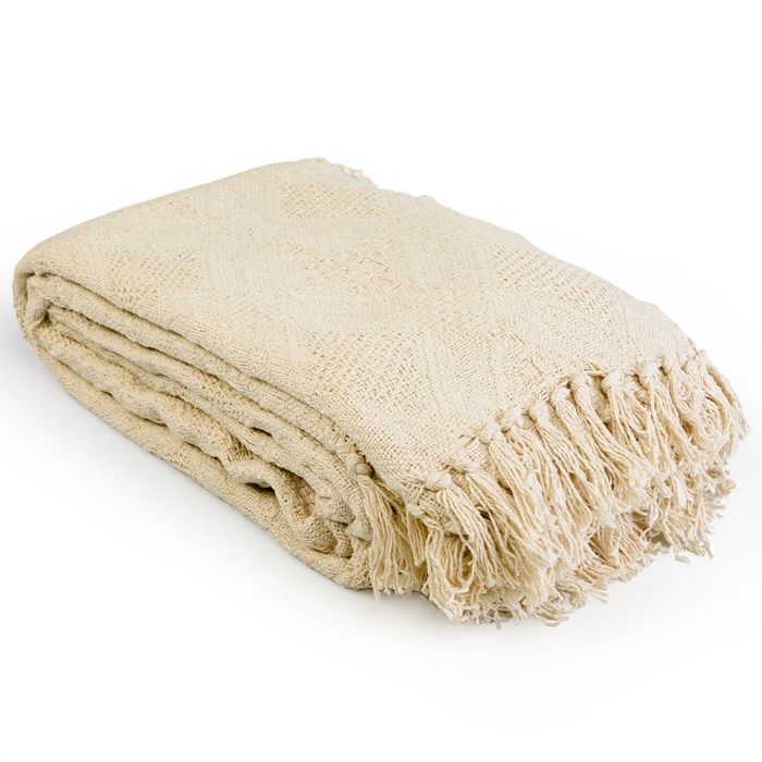 Плед-покрывало ВАНИЛЬ, 160х220 см, 100% хлопок 330 гр/м