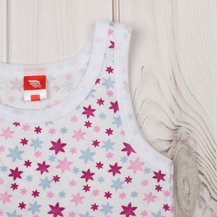 Комплект маек для девочки (2 шт.), рост 92 см, цвет голубой