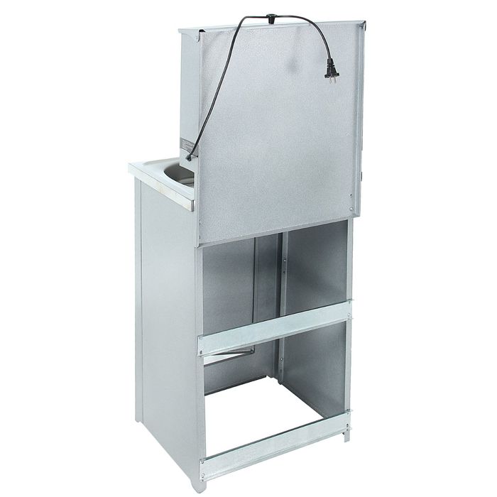 Умывальник Tundra, с электроводонагревателем, нержав. мойка, 1250 Вт, 15 л, серый