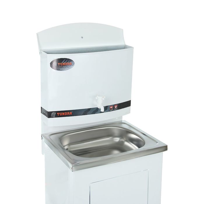 Умывальник Tundra, без электроводонагревателя, нержавеющая мойка, 15 л, белый