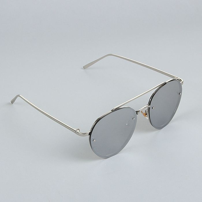 Очки солнцезащитные "Авиаторы №7", оправа хром, линзы зеркальные