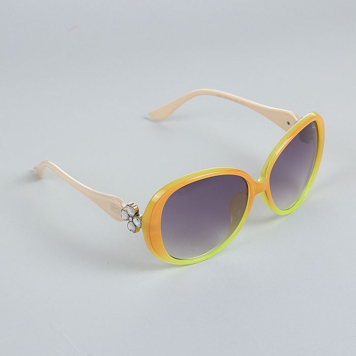 Очки солнцезащитные "Оверсайз", оправа радужная, держатели дужек-клевер