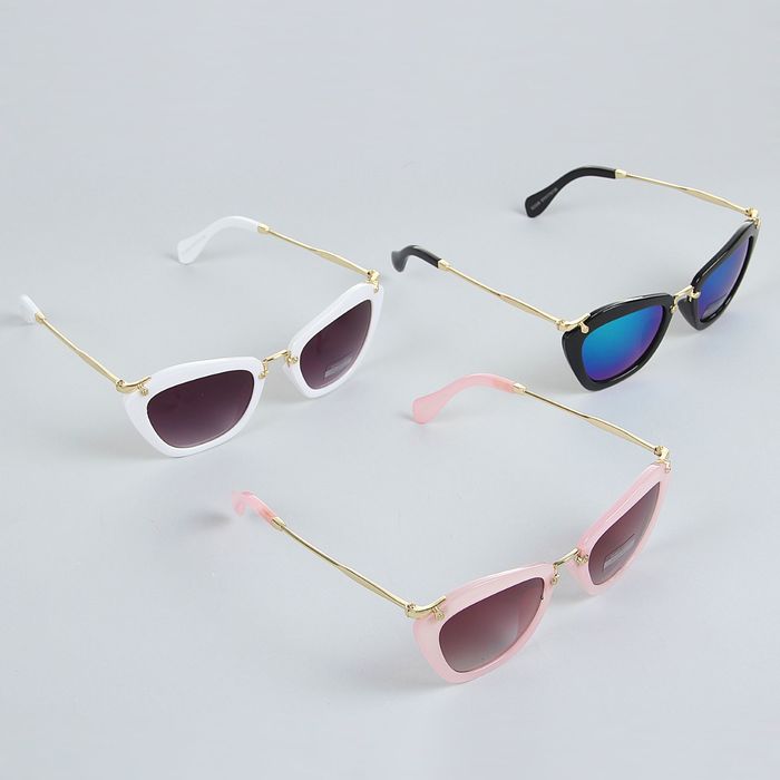 Очки солнцезащитные "Футуристические", линзы градиент, оправа-грани микс