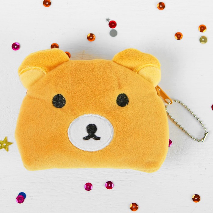 Мягкий кошелёк "Мишка", цвет бежевый