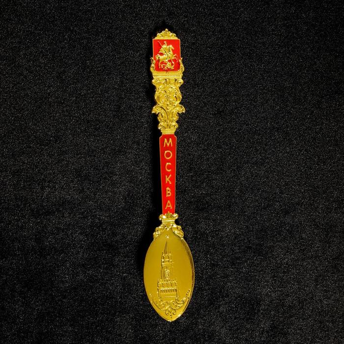Ложка сувенирная «Москва» под золото, 14.6 х 3 см