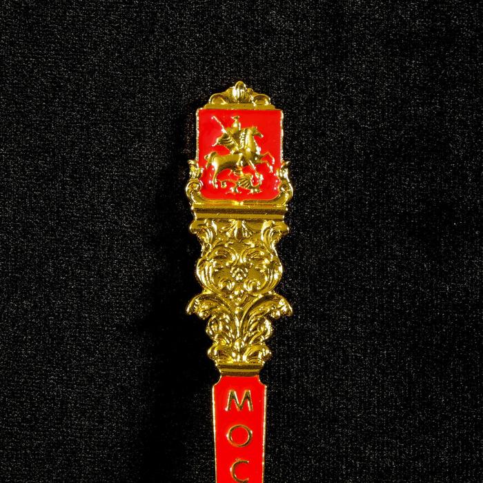 Ложка сувенирная «Москва» под золото, 14.6 х 3 см