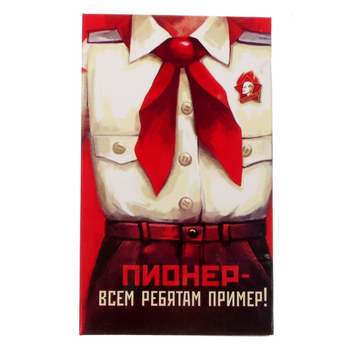 Футляр с бумажным блоком "Пионер - всем ребятам пример!"