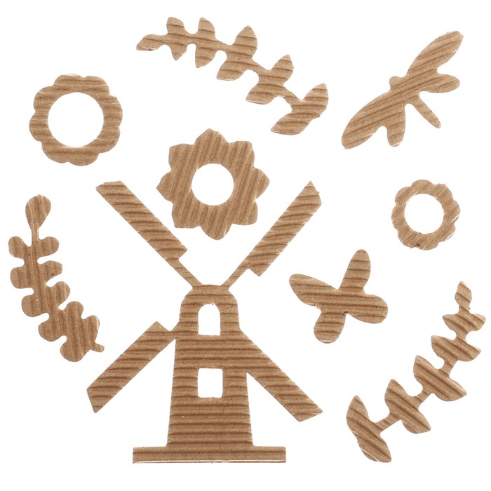 Чипборд из гофрокартона "Мельница", 11 х 16 см