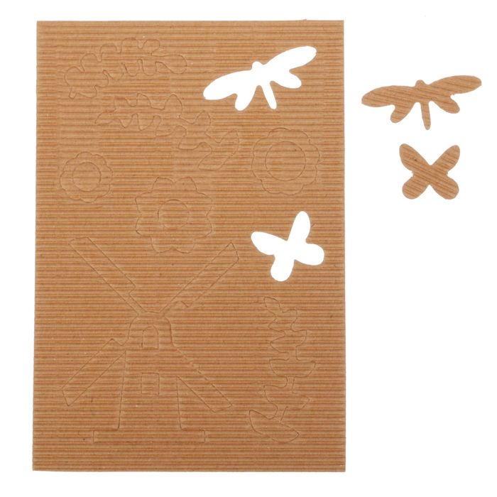 Чипборд из гофрокартона "Мельница", 11 х 16 см