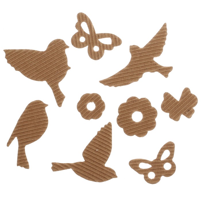 Чипборд из гофрокартона "Птицы", 11 х 16 см