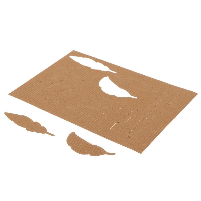 Чипборд из гофрокартона "Перышки", 11 х 16 см