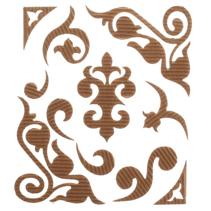 Чипборд из гофрокартона "Резные украшения", 11 х 16 см