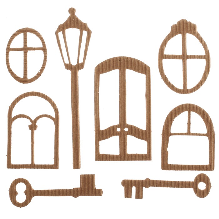 Чипборд из гофрокартона "Окно в мир", 11 х 16 см