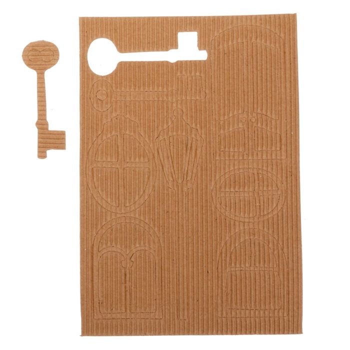 Чипборд из гофрокартона "Окно в мир", 11 х 16 см