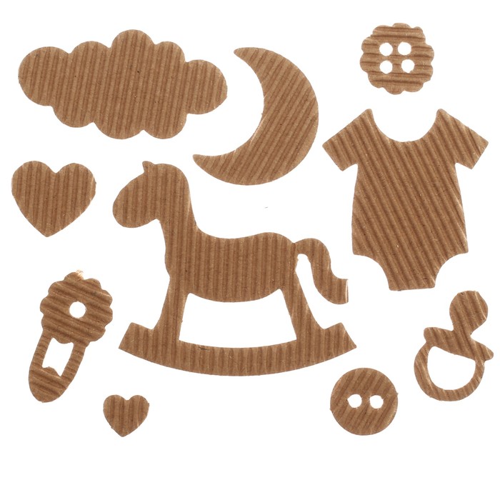 Чипборд из гофрокартона "Детский", 11 х 16 см