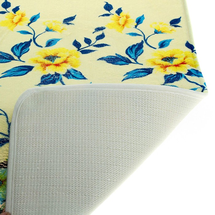 Набор ковриков для ванной и туалета "Полевые цветы" 3 шт