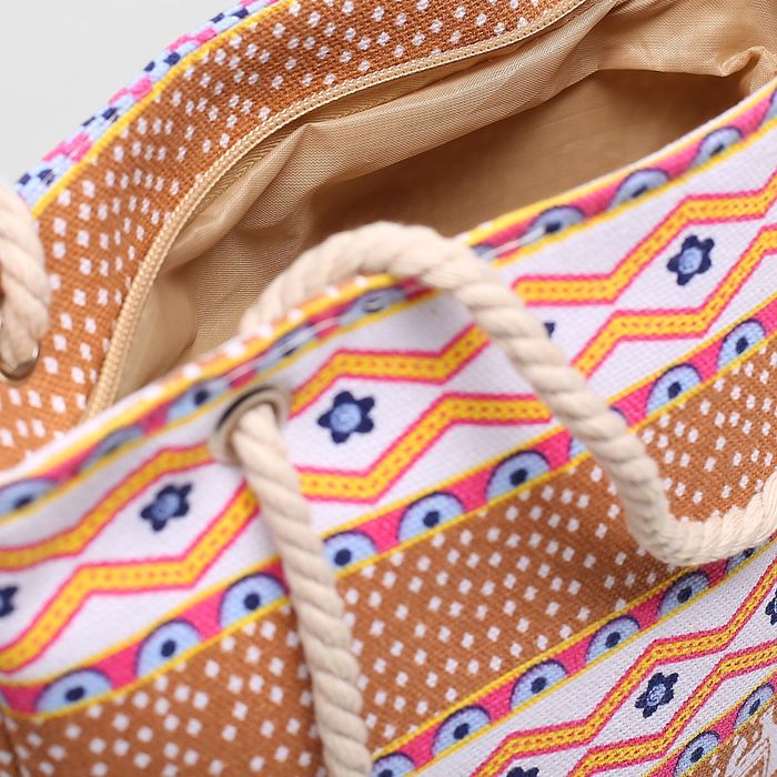 Сумка детская на молнии "Слоны", 1 отдел, с кошельком, цвет коричневый