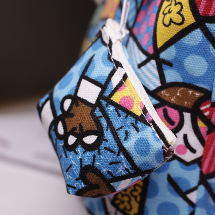 Сумка детская, на молнии "Абстракция", 1 отдел, с кошельком, цвет малиновый