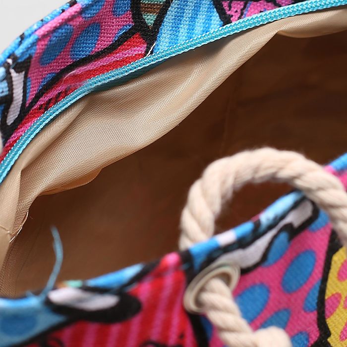 Сумка детская, на молнии "Абстракция", 1 отдел, с кошельком, цвет малиновый