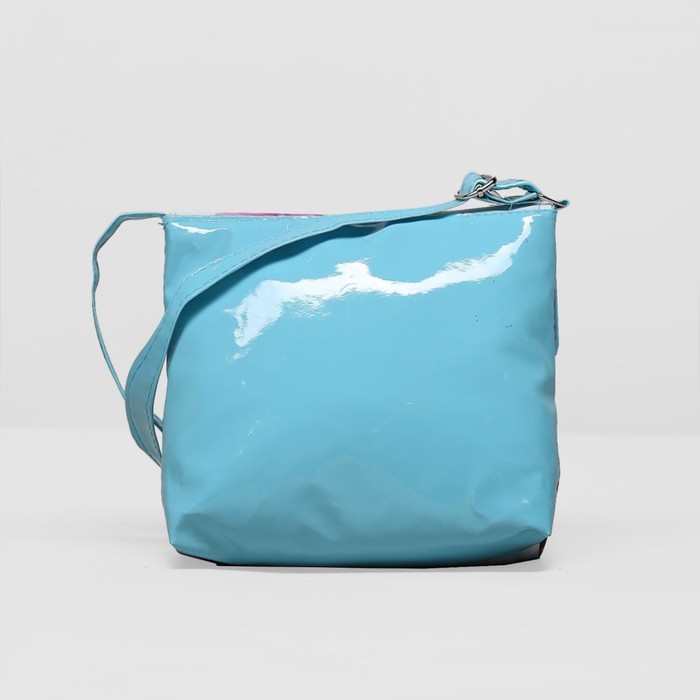 Сумка детская на молнии "Маки", 1 отдел, цвет голубой