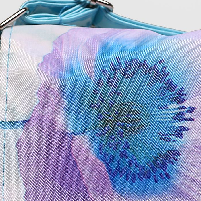 Сумка детская на молнии "Маки", 1 отдел, цвет голубой