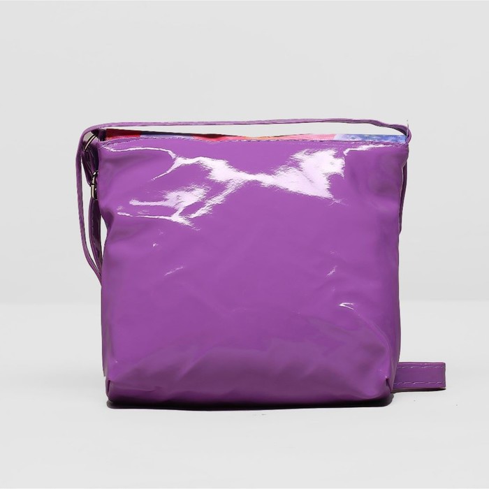 Сумка детская на молнии "Маки", 1 отдел, цвет сиреневый