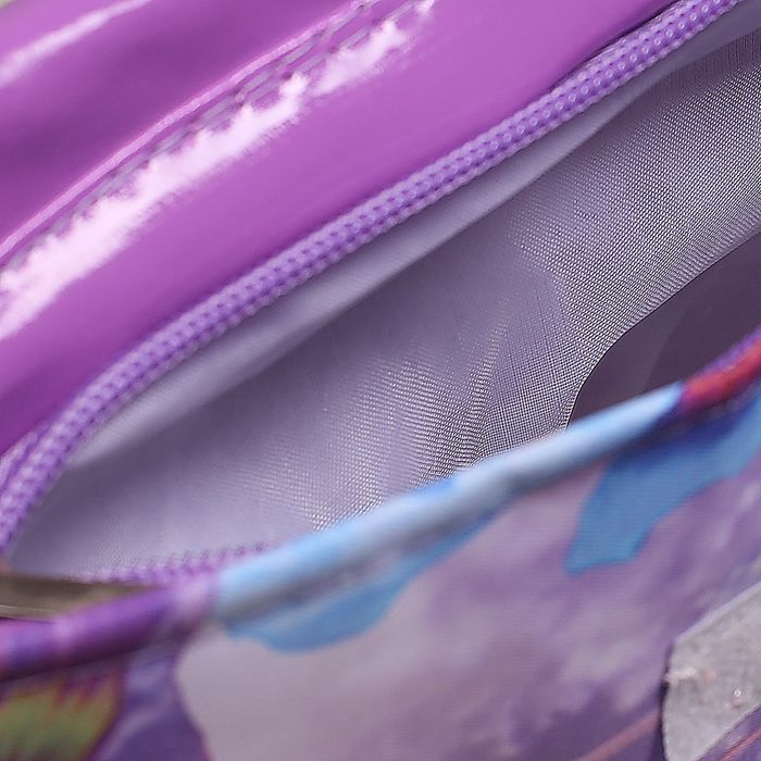 Сумка детская на молнии "Маки", 1 отдел, цвет сиреневый