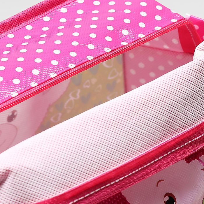 Сумка детская на молнии "Мишка", 1 отдел, цвет малиновый