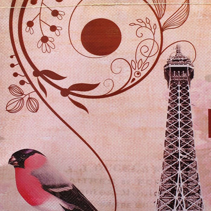 Сумка хозяйственная "Города", 1 отдел, цвет бежевый