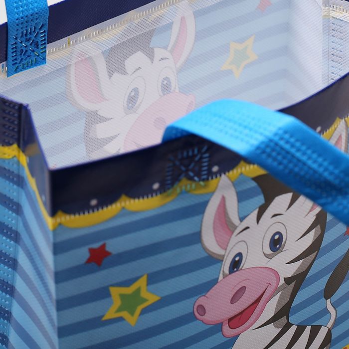 Сумка детская "Зебра", 1 отдел, цвет синий