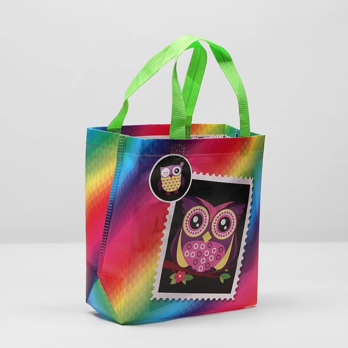 Сумка детская "Сова", 1 отдел, цвет зелёный