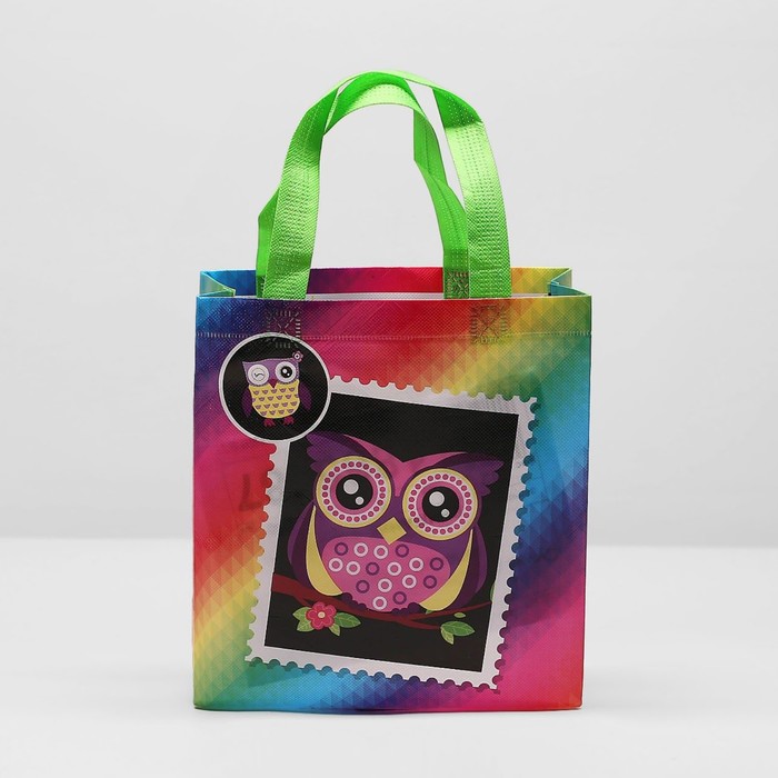 Сумка детская "Сова", 1 отдел, цвет зелёный