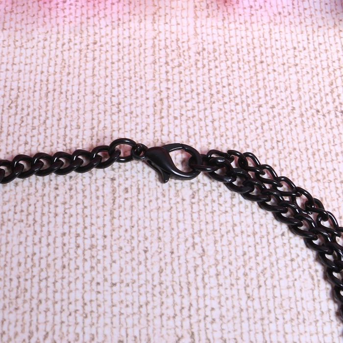 Набор 2 предмета: серьги, колье "Имидж", цвет красный в чёрном металле