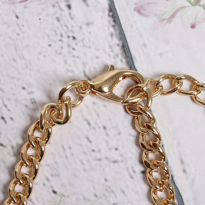 Набор 2 предмета: серьги, колье "Имидж", цвет зелёный в золоте