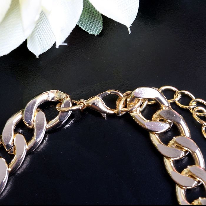 Набор 2 предмета: серьги, колье "Цветочное трио", цвет тёмно-синий в золоте