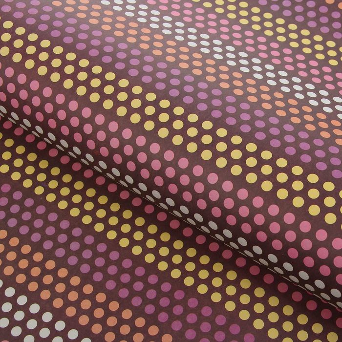 Бумага упаковочная "Разноцветные кружочки", 52 х 75 см