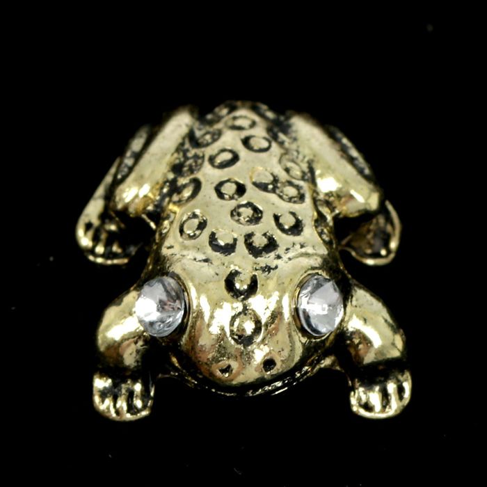 Сувенир кошельковый металл "Жаба, стразы" 1,2х0,5 см