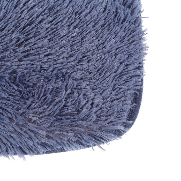 Коврик для ванной "Пушистый", цвет серый